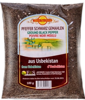 Pfeffer schwarz gemahlen aus Usbekistan
